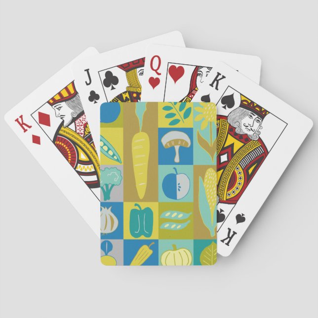 Veggie Blocks II Playing Cards (Back)