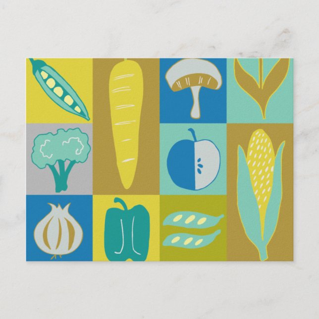 Veggie Blocks II Postcard (Front)