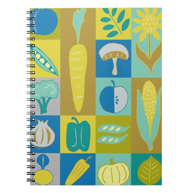 Veggie Blocks II Spiral Notebook (Front)