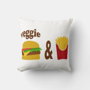 Veggie Burger and Fries Cushion