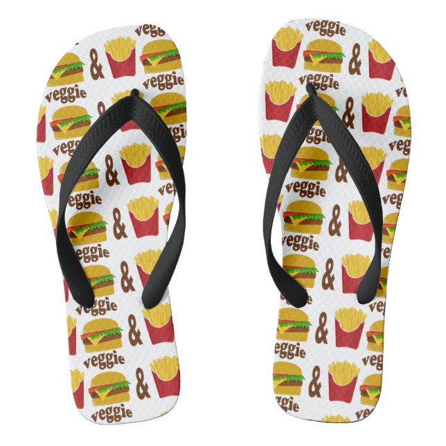 Veggie Burger and Fries Jandals (Footbed)