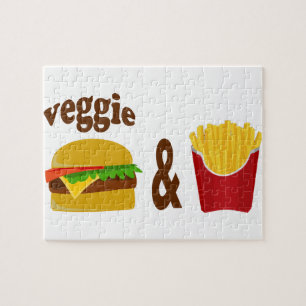 Veggie Burger and Fries Jigsaw Puzzle