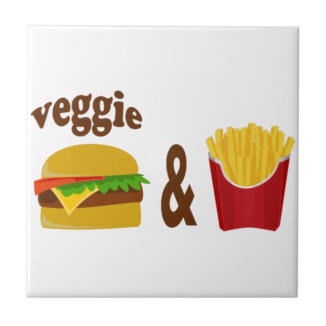 Veggie Burger and Fries Tile (Front)