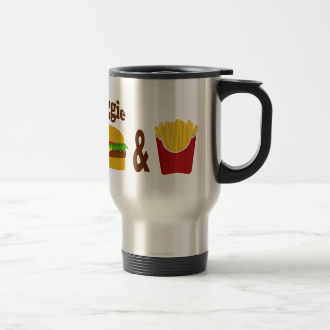 Veggie Burger and Fries Travel Mug (Right)