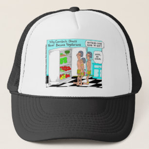 Veggie Cannibals Funny Offbeat Cartoon Gifts Trucker Hat