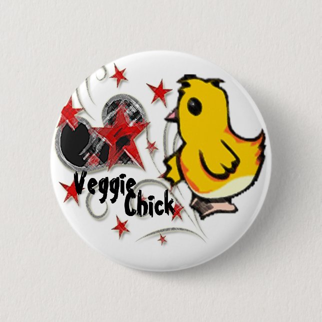 Veggie Chick Button (Front)