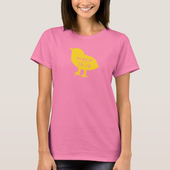 Veggie Chick Camo Tee (Yellow) (Front)