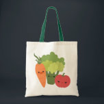 Veggie Friends Tote Bag<br><div class="desc">A veggie a day keeps the doctor away! Style things up and send a positive message with this adorable "Veggie Friends" design by Middlemind.</div>