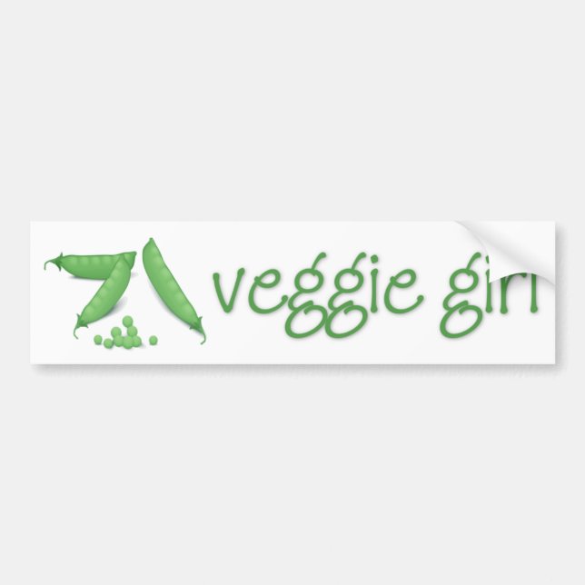 Veggie Girl Bumper Sticker (Front)
