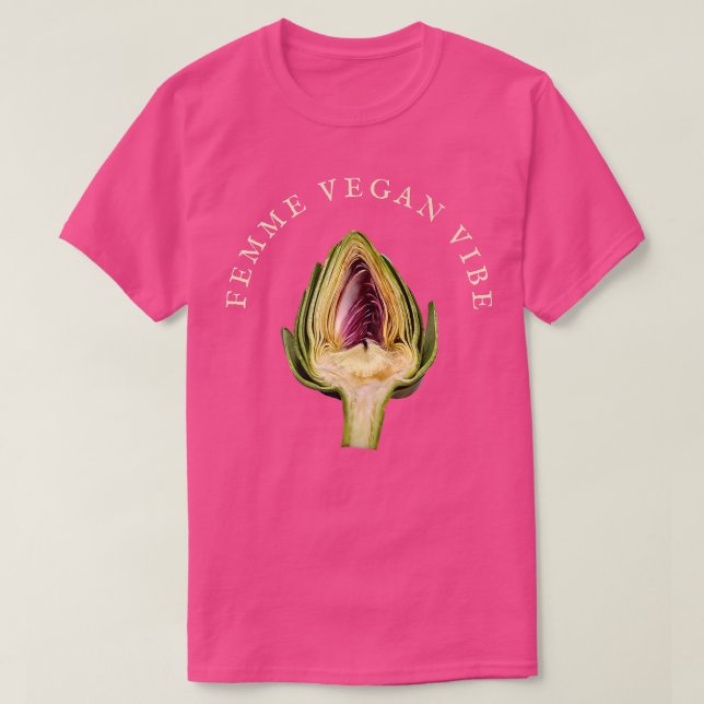 Veggie Lover Femme Vegan Vibe  T-Shirt (Design Front)