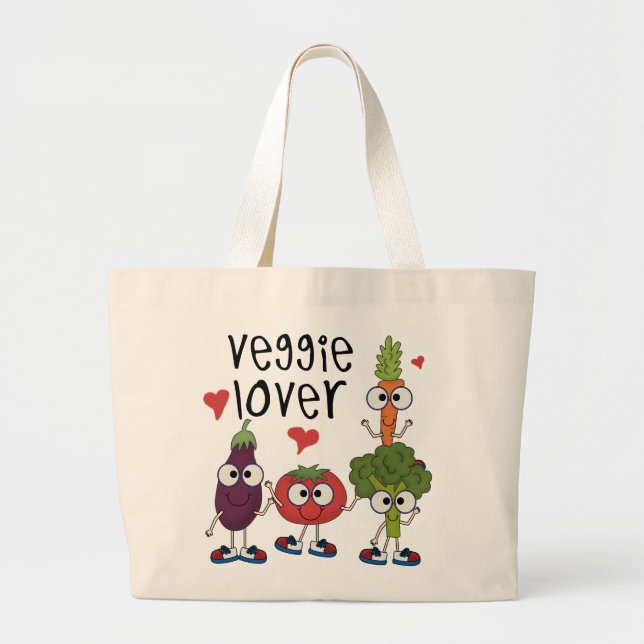 Veggie Lover Large Tote Bag (Front)