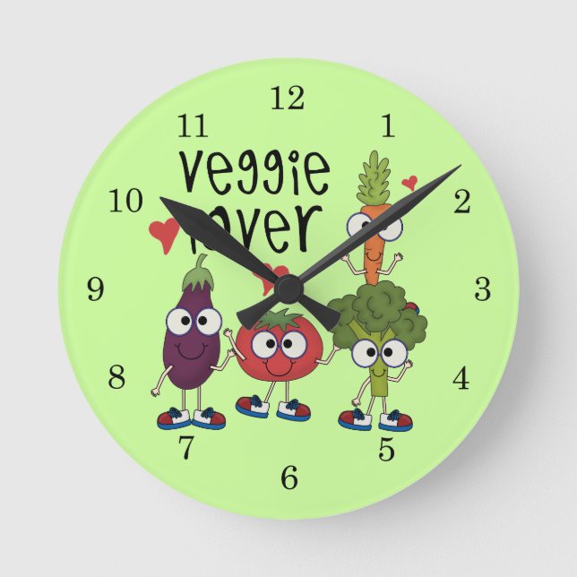 Veggie Lover Round Clock (Front)