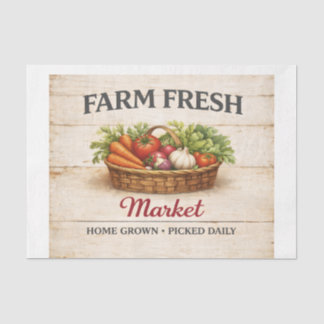 Veggie Market Tissue Paper