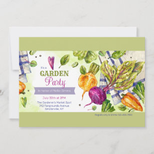 Veggie Patch Garden Party Invitation