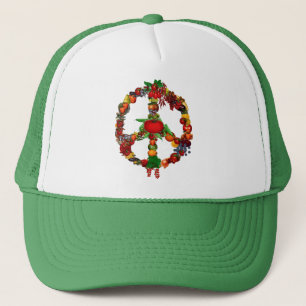 Veggie Peace Sign Trucker Hat