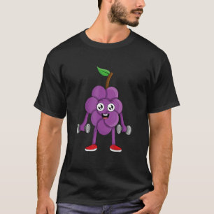 Veggie Power Red Grapes Strength Vegan Protein Veg T-Shirt