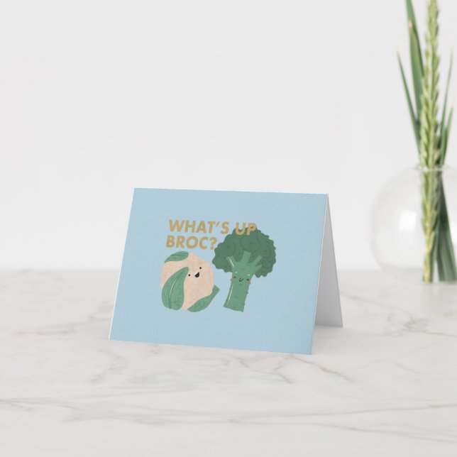 Veggie Pun: What's Up Broc? Card (Front)