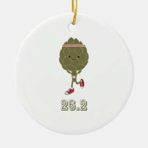 Veggie Runner 26.2 Ceramic Tree Decoration
