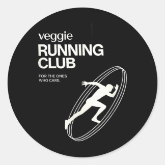 Veggie Running Club - Anime Fighterrian Jogging Classic Round Sticker