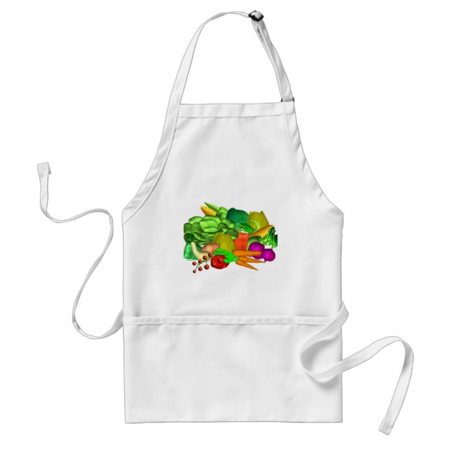 Veggie salad design on standard apron (Front)