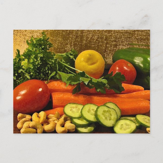 Veggie Salad Plate Postcard (Front)