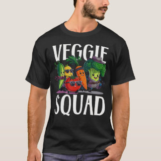 Veggie Squad Retro Vegetable Party Vegan Vegetaria T-Shirt
