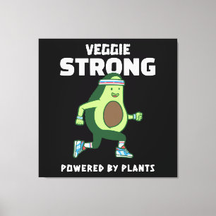 Veggie Strong, Powered by plants Canvas Print