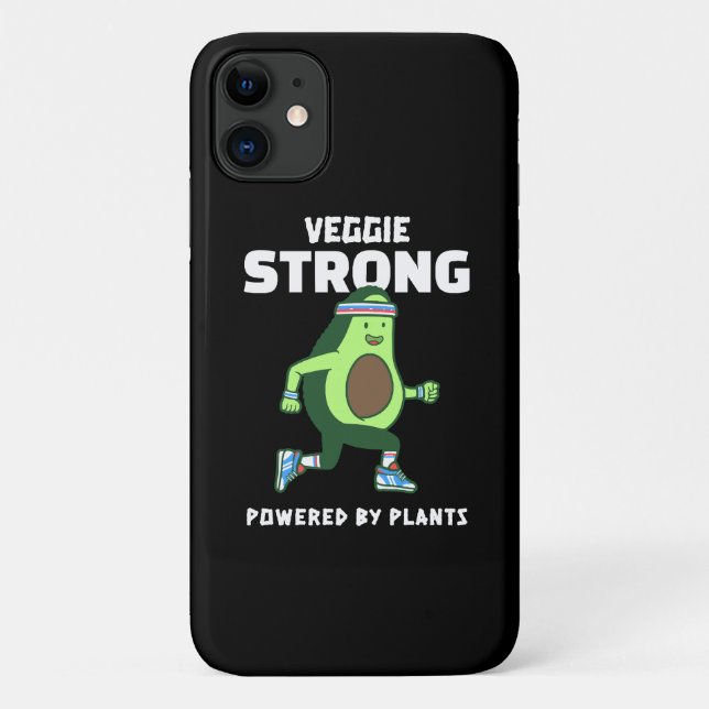 Veggie Strong, Powered by plants Case-Mate iPhone Case (Back)