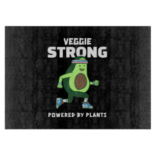 Veggie Strong, Powered by plants Cutting Board