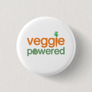 Veggie Vegetable Powered Vegetarian 3 Cm Round Badge