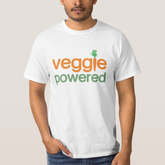 Veggie Vegetable Powered Vegetarian T-Shirt (Front)