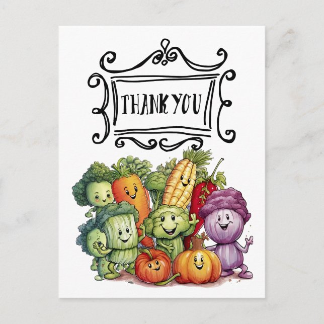 Veggie vegetable Vegetarian appreciation Postcard (Front)