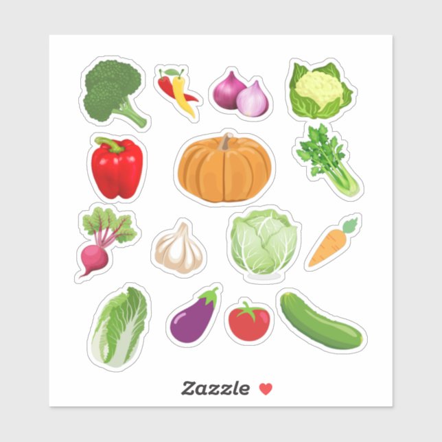 Veggie Vinyl Stickers (Sheet)