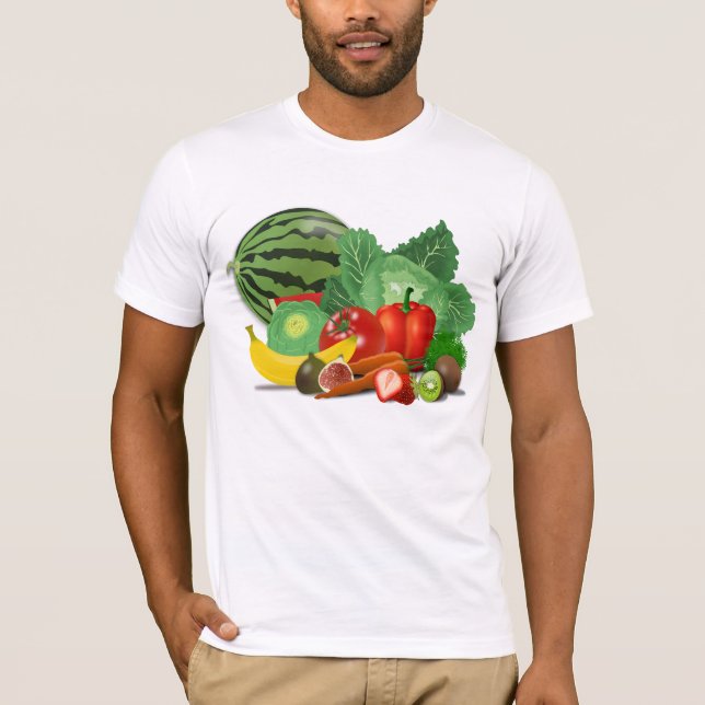 Veggies and Fruits T-Shirt (Front)