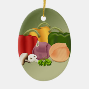 Veggies Ceramic Tree Decoration