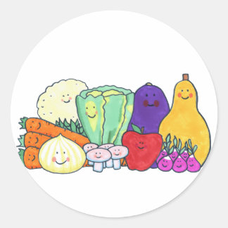 Veggies Classic Round Sticker