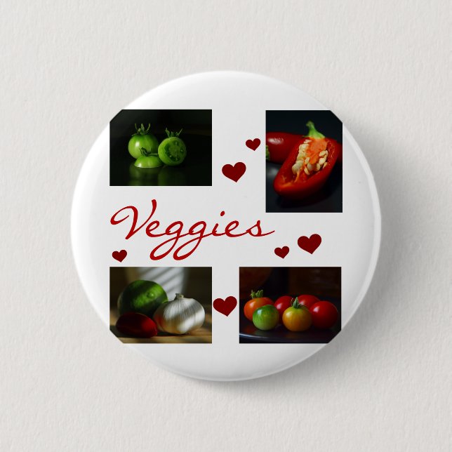 Veggies T-shirts and Gifts 6 Cm Round Badge (Front)