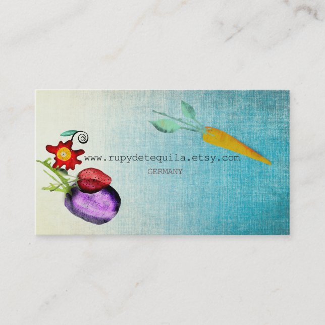 Veggies Watercolor Business Card (Front)