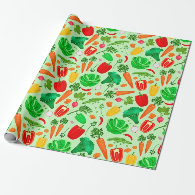 Veggies Wrapping Paper (Unrolled)