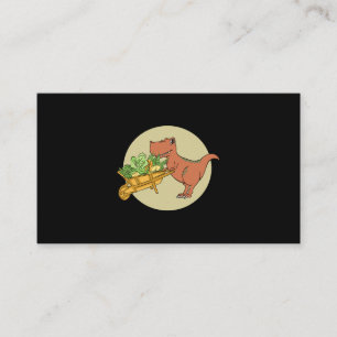 Veggiesaurus Proud Vegan Vegetarian Dinosaur Lover Business Card