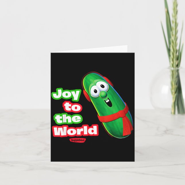 Veggietales Joy To The World Larry The Cuber  Card (Front)