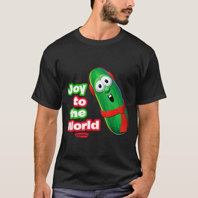 Veggietales Joy To The World Larry The Cuber  T-Shirt (Front)