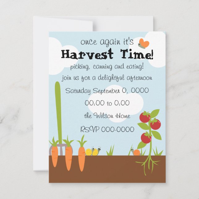 Vegtable Garden Invitation (Front)
