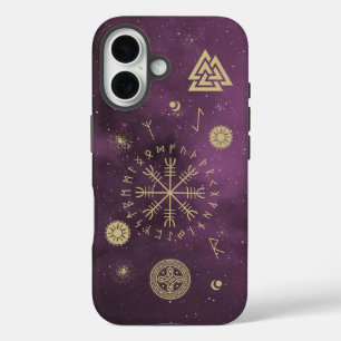 Vegvisir & Norse Runes Esoteric iPhone 16 Case