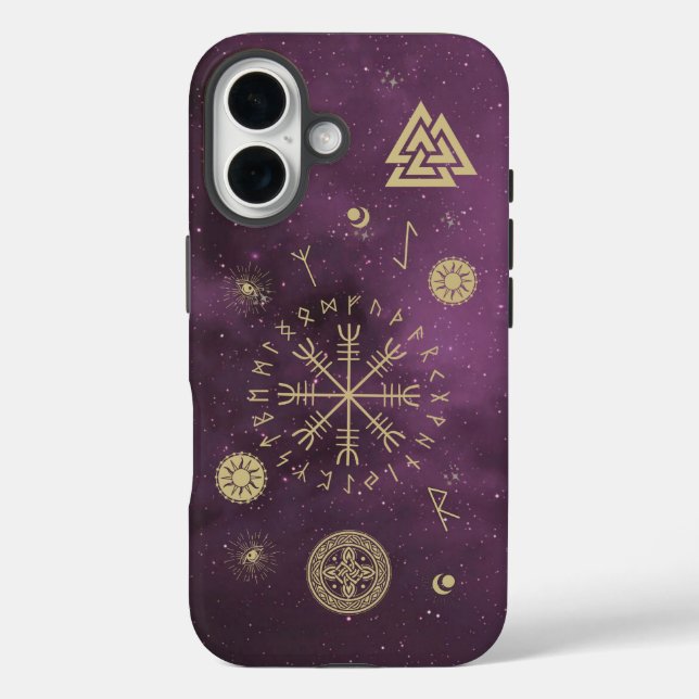 Vegvisir & Norse Runes | Esoteric Case-Mate iPhone Case (Back)