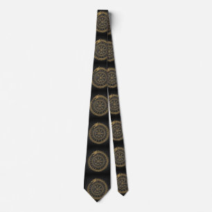 Vegvisir Norse Serpent Rune Circle Design Tie