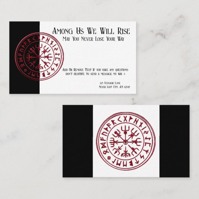 Vegvisir (Reddish)  Business Card (Front/Back)