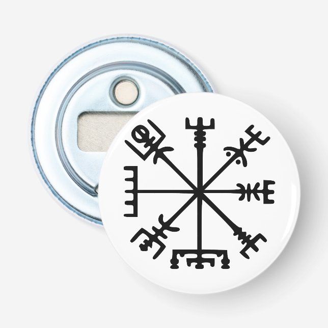 Vegvísir (Viking Compass) Bottle Opener (Front)