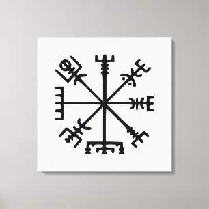 Vegvísir (Viking Compass) Canvas Print