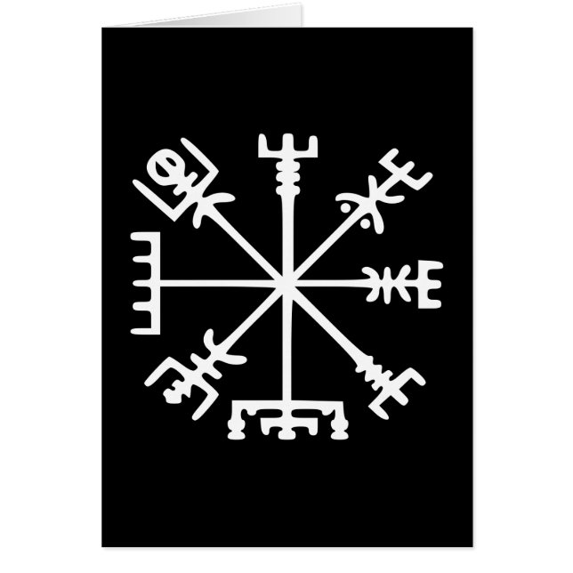Vegvísir (Viking Compass) Card (Front)